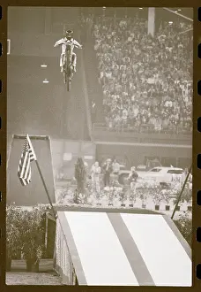 Motorcycle Approaching Ramp
