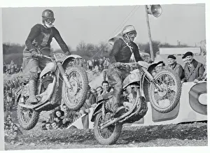 Motorcyclists Competing in Race