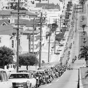 Praise Prints: Motorcyclists Riding in a Funeral Procession