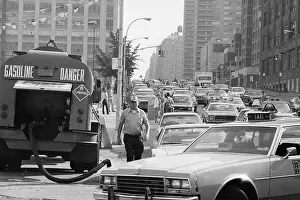 Supply Shortages Prints: Motorist Waiting for Gasoline in New York