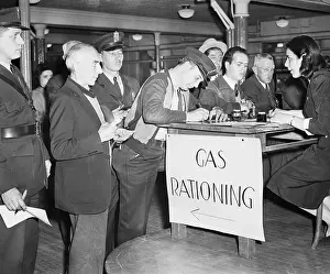 Gasoline Prints: Motorists Registering for Gas Rationing
