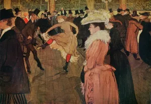 Henri De Toulouse Lautrec Prints: At The Moulin Rouge, The Dance, 1890 (1934)