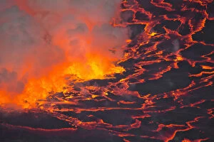 Images Dated 23rd February 2017: Mount Nyiragongo Volcano, Kibati, Virunga National Park, Parq National des Virunga