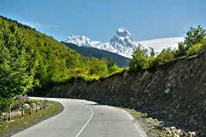 Mountain Road Collection: Mount Ushba in the Caucasus of Georgia