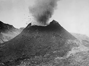 Powerful Prints: Mount Vesuvius Erupting Forcefully