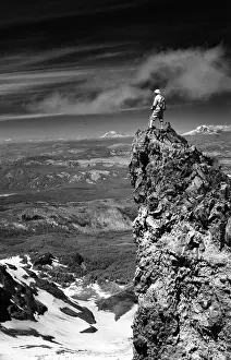 Mt Rainier Prints: Mountain climber