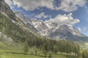 Images Dated 16th June 2013: Mountain landscape, Dachstein Mountains, cloudy sky, Salzburger Land, Austria