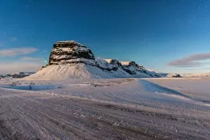 Images Dated 10th March 2015: Mountain Lomagnupur in winter season, Iceland