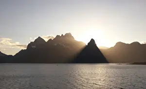Sunray Prints: Mountain panorama in Raftsund, Lofoten, Norway, Scandinavia, Europe