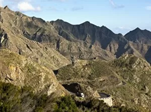 Mountain pass in the Anaga Mountains, Anaga, Tenerife, northeastern region, Canary Islands, Spain, Europe