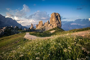 Images Dated 21st July 2015: mountain peaks cinque torri in the italian dolomites, South Tyrol, Italy