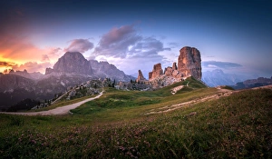 Images Dated 21st July 2015: mountain peaks cinque torri in the italian dolomites, South Tyrol, Italy