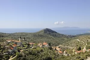 Sceneries Collection: Mountain town of Velo Grablje, Hvar Island, Croatia, Europe