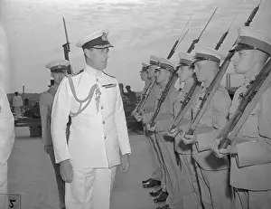 1st Earl Mountbatten Of Burma Prints: Mountbatten Inspecting Sailors