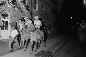 Intimidation Prints: Mounted Officers Shocking Demonstrator With Prod