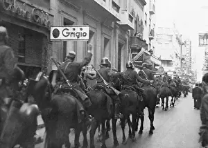 Mounted Soldiers On Buenos Aires Street