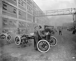 Detroit Prints: Mounting a Ford Car at the Ford Motor Plant