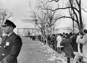 Mourning Prints: Mourners at Capitol Building for President Kennedy