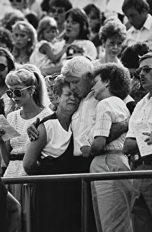 Huty32807 Prints: Mourners At Edmond Memorial Service