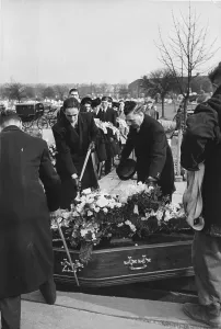 Coffin Prints: Mourners At Funeral