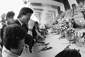 Seoul Prints: Mourners at Memorial Service in Korea