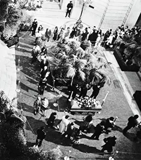 Mourners Around Milk and Moscone's Caskets
