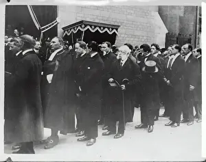Grief Prints: Mourners Standing Outside Church