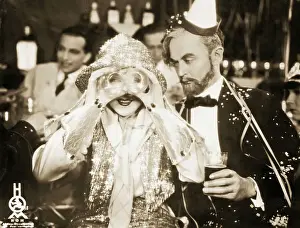 New Years Eve Prints: Movie Still of Drunk Couple at New Year's Eve Party