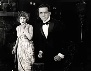 Shock Prints: Movie Still of Frightened Couple