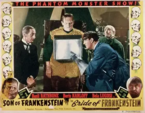 Hungarian Prints: Movie Poster for Frankenstein Double Feature
