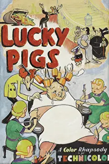 Arc0010031 Prints: Movie Poster For Luck Pigs