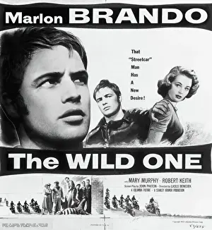 Prints of Marlon Brando in The Wild One The Iconic Moments Captured: Movie Poster for The Wild One Starring Marlon Brando