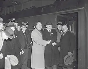 Company Vice President Prints: Movie Stars Arriving at Grand Central for The Fighting 69th