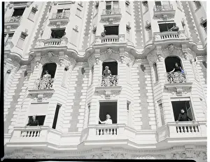 Movie Stars On Balconies Of Hotel