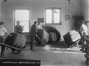 Raw Material Prints: Moving Bales of Wool