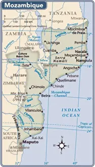Mozambique country map