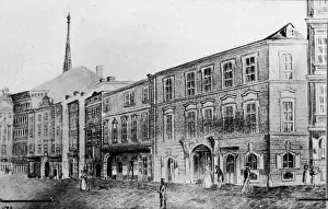 Prints of Exterior view of the Rauhensteingasse apartment building in which Mozart died, Austria, Vienna, Austria, 1791. (Engraving by Hulton Archive/Getty Images) Heritage Images Prints: Mozarts death place