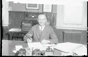 Mr. Clarence Chamberlain at His Desk