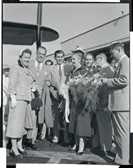 Mr. and Mrs. Alvin Bentley Being Greeted by Puerto Rican Officials
