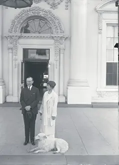 Mr. and Mrs. Calvin Coolidge with Their Pet Dog