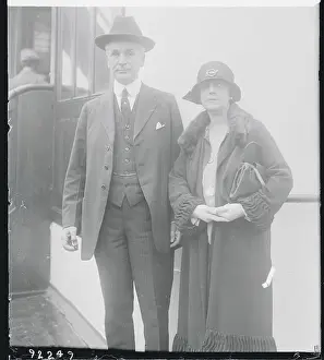 Mr. And Mrs. Cordell Hull Arriving On Ship