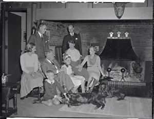 Seattle Prints: Mr. and Mrs. Franklin Roosevelt Visiting Family