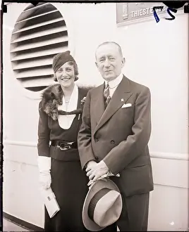 Signal Prints: Mr. and Mrs. Guglielmo Marconi Standing