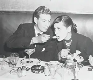 Ice Cream Prints: Mr. and Mrs. Harry Cushing Eating Ice cream