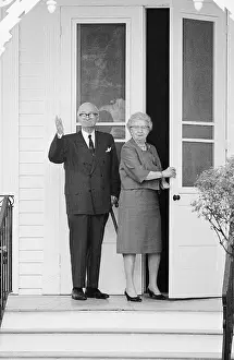 Montana Prints: Mr. and Mrs. Harry Truman Standing Outside Their Home