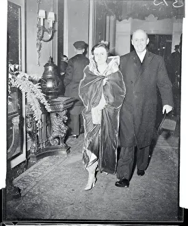 Marietta Garner Prints: Mr. and Mrs. Henry A. Morgenthau Walking Into Roosevelt Dinner