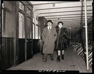 Mr. and Mrs. Jack Warner on Ship Deck