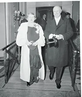 Marietta Garner Prints: Mr. and Mrs. James A. Farley Entering Dinner Party for Franklin Roosevelt