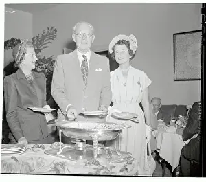 Mr. and Mrs. Joseph Kennedy Attending Race Track Luncheon with a Friend