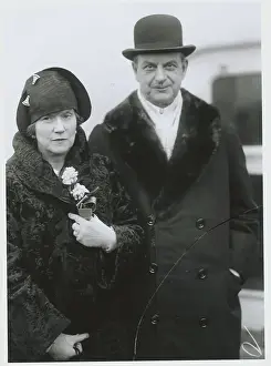 Mr. and Mrs. Ogden H. Hammond Posing in Outerwear